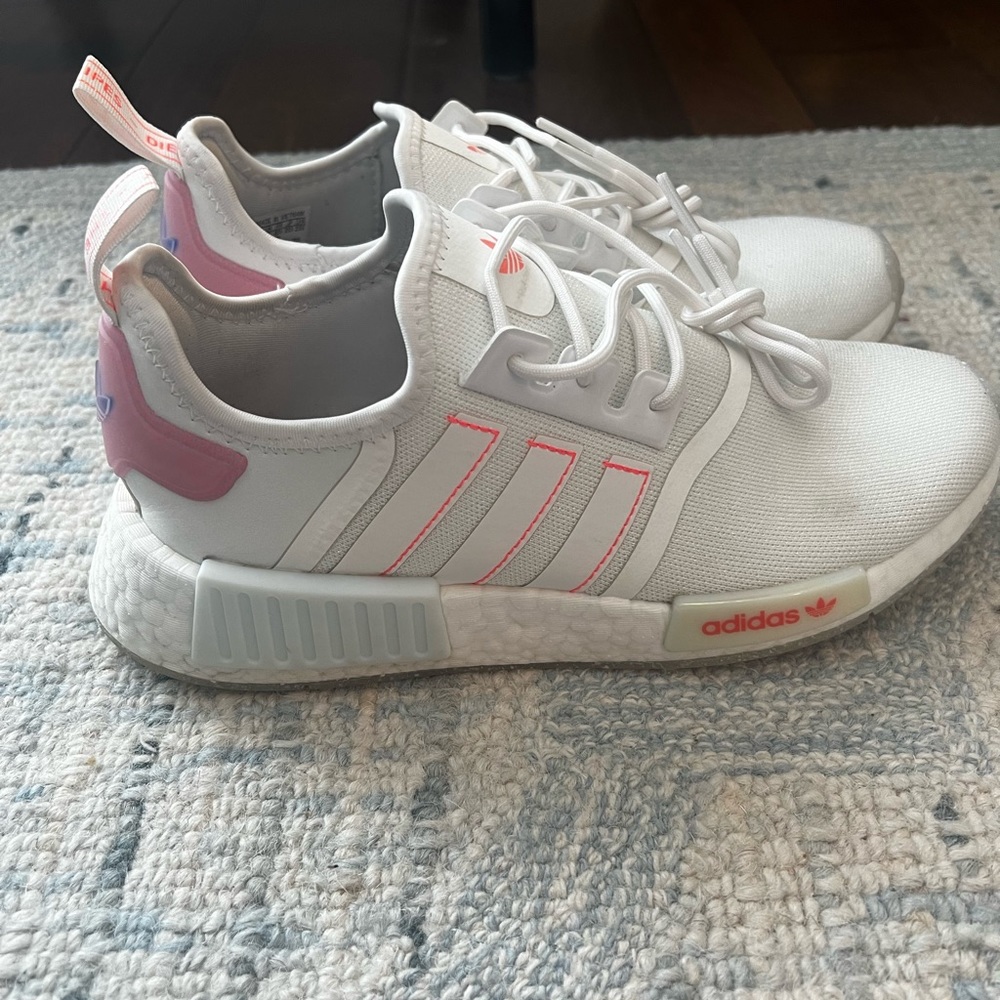 Size 8.5 white Adidas Women’s NMD